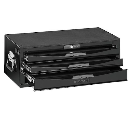 Teng Tools Middle Box, 3 Drawer, Black, Steel, 26 in W TC803NBK